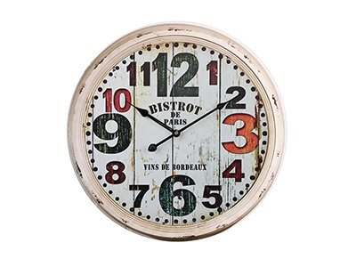 24インチの金属製の壁掛け時計